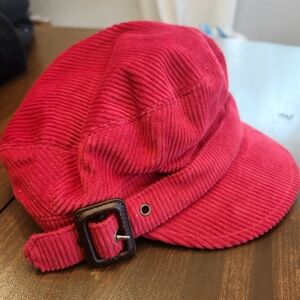 Pink Cookie Red Newsboy Hat